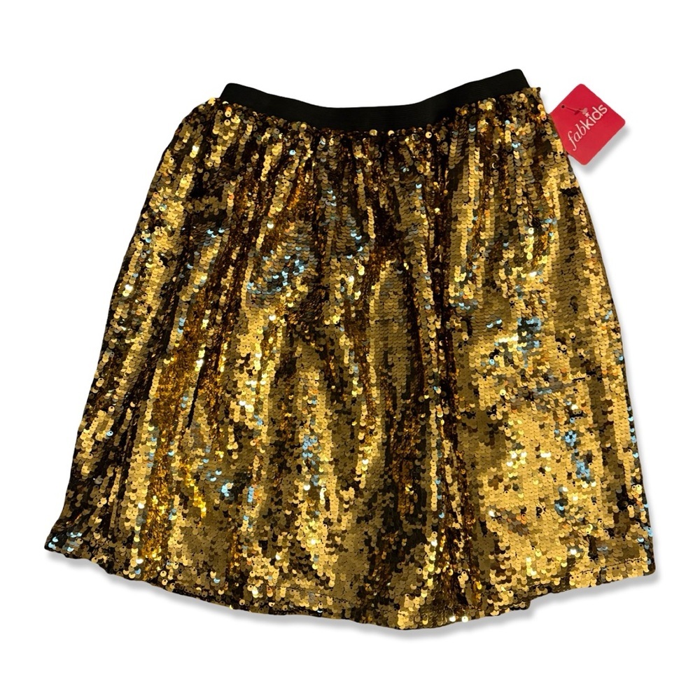 FAB KIDS Gold Sequin Skirt